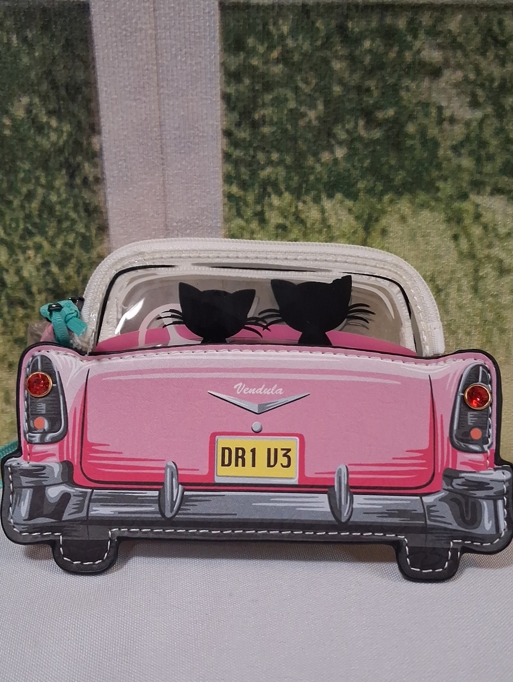 NWT Vendula London Kitty’s Drive-In Movie "Catablanca" Coin Purse 🎬🐱✨
